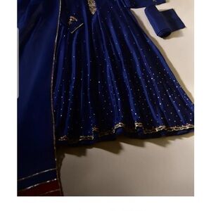 Royal Blue Embellished Maxi Dress